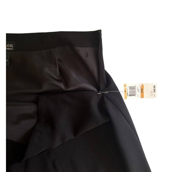 Style & Co. Woman Black A-Line Skirt 16W 100% Polyester - Picture 4 of 7